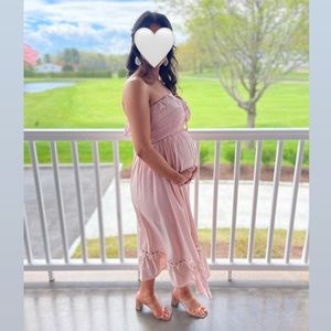 Baby Shower Gown | Light Peach Pink 🍑